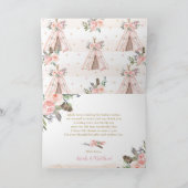 Boho Tribal Baby shower Birthday Bedankkaart (Binnen)