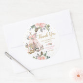 Boho Tribal Baby shower Birthday Ronde Sticker (Envelop)