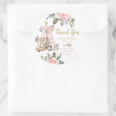 Boho Tribal Baby shower Birthday Ronde Sticker (Tas)