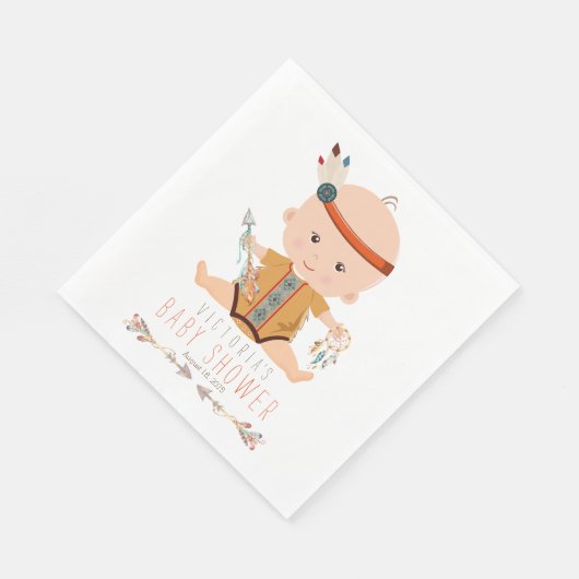 Boho Tribal Baby shower servetten (Hoek)