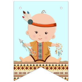 Boho Tribal Baby Shower Spandoek Vlaggetjes