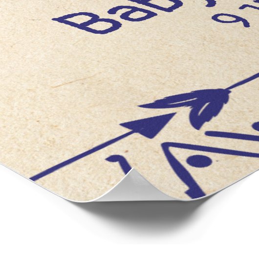 Boho Tribal Baby shower Welkomstteken Poster (Hoek)