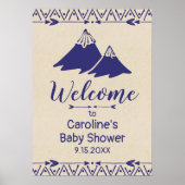 Boho Tribal Baby shower Welkomstteken Poster (Voorkant)