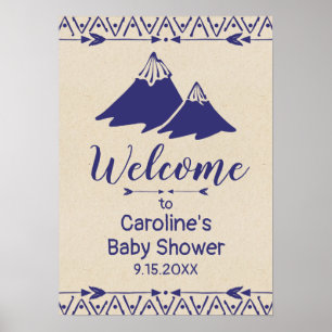Boho Tribal Baby shower Welkomstteken Poster