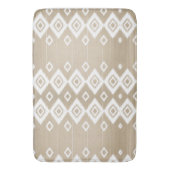 Boho Tribal Beige White Geometric Badmat (Voorkant Verticaal)