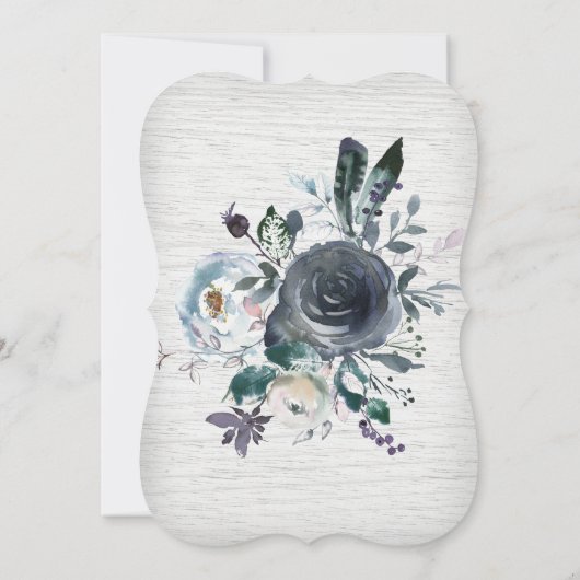 Boho Tribal Bloemengewei Bruiloft Uitnodiging Mari (Achterkant)