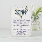 Boho Tribal Bloemengewei Bruiloft Uitnodiging Mari (Staand voorkant)