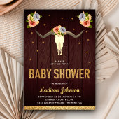 Boho Tribal Bloemenschedel Baby Shower Kaart