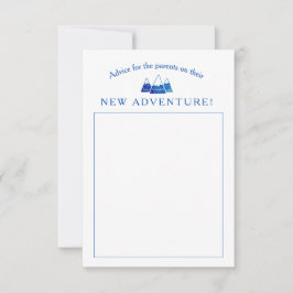 Boho Tribal Blue Adventure Baby shower Advieskaart