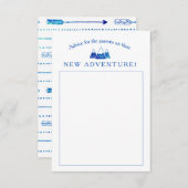 Boho Tribal Blue Adventure Baby shower Advieskaart (Voorkant / Achterkant)