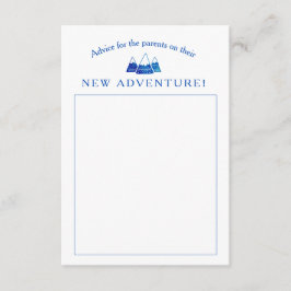 Boho Tribal Blue Adventure Baby shower Advieskaart