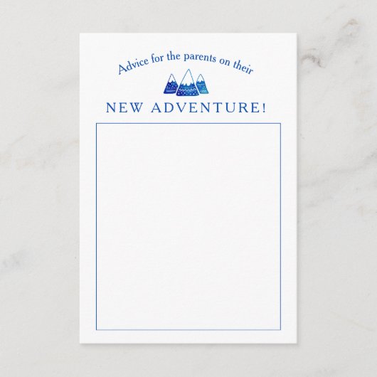 Boho Tribal Blue Adventure Baby shower Advieskaart (Voorkant)