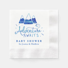 Boho Tribal Blue Adventure Baby shower servetten