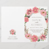 Boho Tribal Bohemian Feather Wedding Programs (Voorkant)
