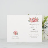 Boho Tribal Bohemian Feather Wedding Programs (Staand voorkant)