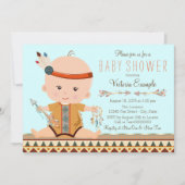 Boho Tribal Boy Baby shower Kaart (Voorkant)
