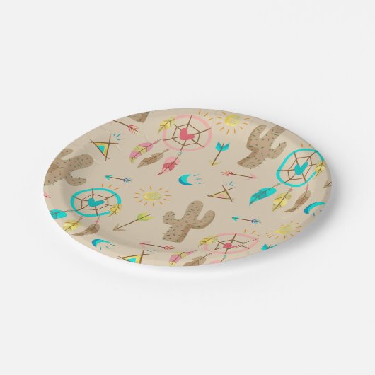 Boho Tribal Chic Dream Catchers Paper Bord (Gekanteld)