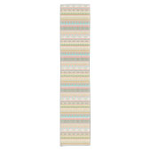 Boho Tribal Chic Geometric Stripes Table Runner Korte Tafelloper (Voorkant)