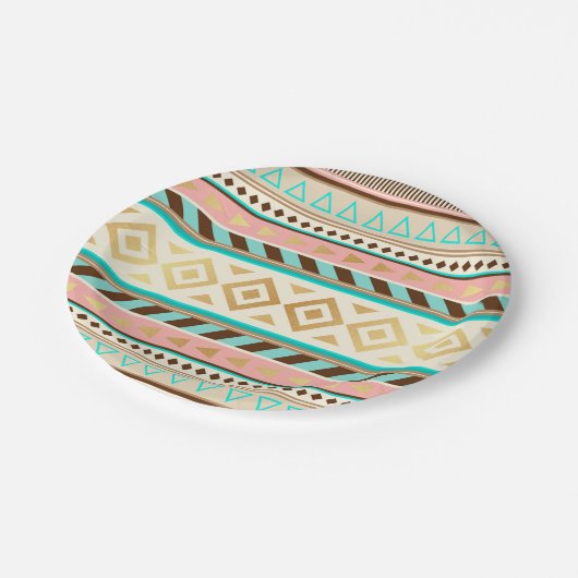Boho Tribal Chic Stripes Paper Bord (Gekanteld)