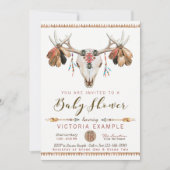 Boho Tribal Deer Skull Baby Shower Uitnodigingen (Voorkant)