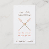 Boho Tribal Dream Catcher Pijlen Veren Bloemen Visitekaartje (Achterkant)