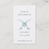 Boho Tribal Dream Catcher Pijlen Veren Bloemen Visitekaartje (Achterkant)