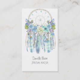 Boho Tribal Dream Catcher Pijlen Veren Bloemen Visitekaartje