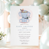 Boho Tribal Elephant Baby shower Kaart