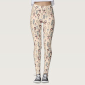 Boho Tribal Ethnic Colorful Vibrant Feathers Leggings (Voorkant)