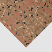 Boho Tribal Ethno Ochre Brown Abstract Patroon Tissuepapier (Detail)