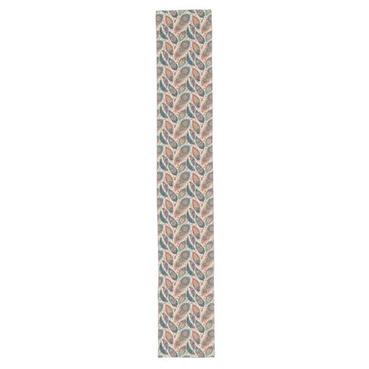 Boho Tribal Etnische Tafelloper Rustieke Veren (Voorkant)