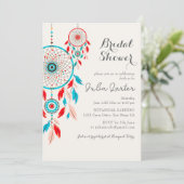 Boho Tribal Feather Dreamcatcher Vrijgezellenfeest Kaart (Staand voorkant)