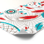 Boho Tribal Feather Dreamcatcher Vrijgezellenfeest Poster (Hoek)