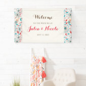 Boho Tribal Feather Droomvanger Bruiloft Spandoek (Insitu)