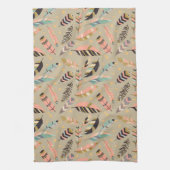 Boho Tribal Feather Pattern Theedoek (Verticaal)