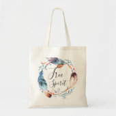 Boho Tribal Feathers Free Spirit Canvas tas Gift (Voorkant)