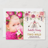 Boho Tribal Floral TWO WILD Birthday Dreamweaver Kaart (Voorkant)