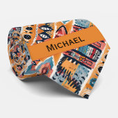 Boho Tribal-geïnspireerd ontwerp Stropdas (Opgerold)