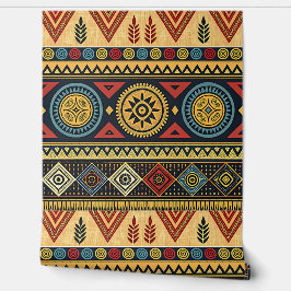 Boho Tribal Geometric Pattern Wallpaper Behang