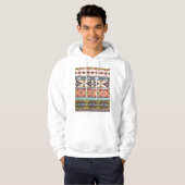 Boho Tribal Geometric Pattern Zuidwestelijke Aztek Hoodie (Voorkant volledig)