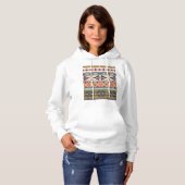 Boho Tribal Geometric Pattern Zuidwestelijke Aztek Hoodie (Voorkant volledig)