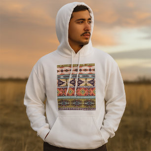 Boho Tribal Geometric Pattern Zuidwestelijke Aztek Hoodie