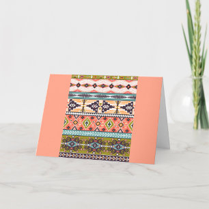 Boho Tribal Geometric Pattern Zuidwestelijke Aztek Kaart