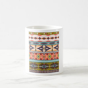 Boho Tribal Geometric Pattern Zuidwestelijke Aztek Koffiemok