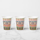 Boho Tribal Geometric Pattern Zuidwestelijke Aztek Papieren Bekers