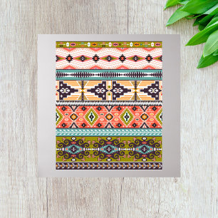 Boho Tribal Geometric Pattern Zuidwestelijke Aztek Poster