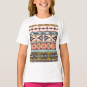 Boho Tribal Geometric Pattern Zuidwestelijke Aztek T-shirt (Voorkant)