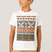 Boho Tribal Geometric Pattern Zuidwestelijke Aztek T-shirt (Voorkant)