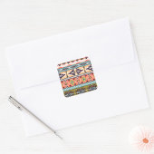 Boho Tribal Geometric Pattern Zuidwestelijke Aztek Vierkante Sticker