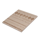 Boho tribal geometrische grens patroon tegel tegeltje (Zijkant)